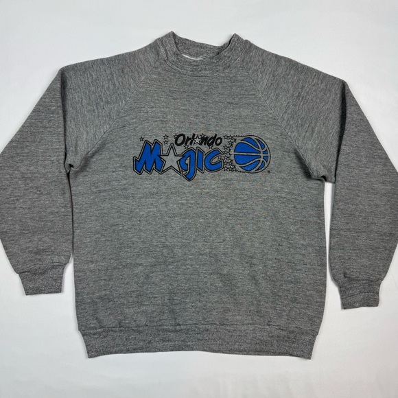 Vtg Swingster Orlando Magic Crewneck Sweatshirt Sz Large 90s Raglan Cut Grey C6 - Picture 1 of 7